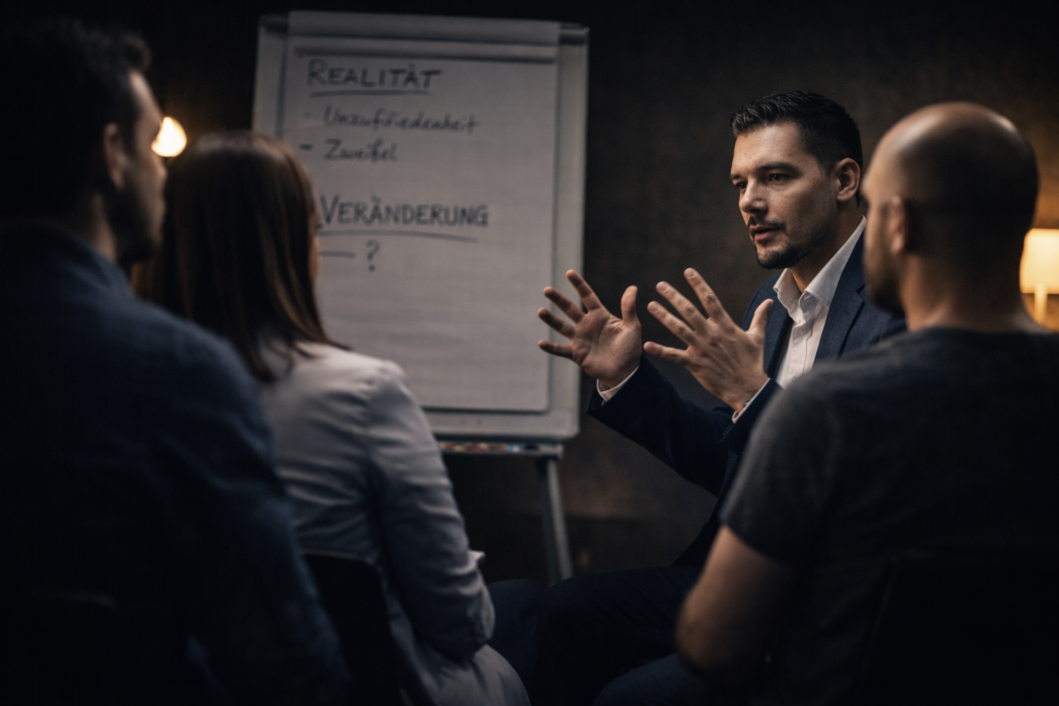 Workshop-Motiv für Intensität, Erlebnis und konzentrierte Präsenz